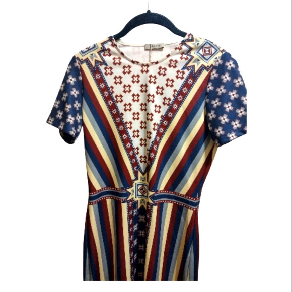 Emma Cook Aztec Dress Polyester Sz 8 - Picture 2 of 5